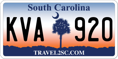 SC license plate KVA920