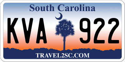 SC license plate KVA922