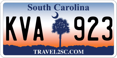 SC license plate KVA923