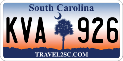 SC license plate KVA926
