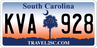 SC license plate KVA928