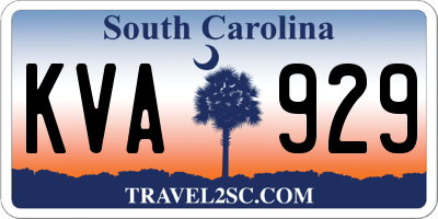 SC license plate KVA929