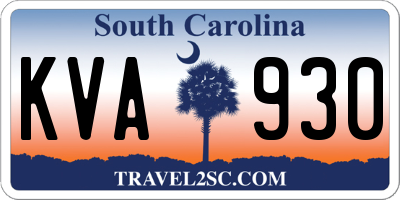 SC license plate KVA930