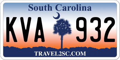 SC license plate KVA932
