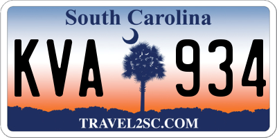 SC license plate KVA934