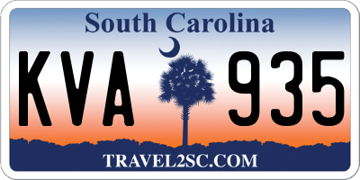 SC license plate KVA935