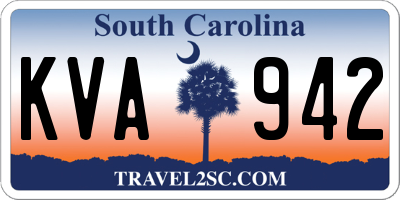 SC license plate KVA942