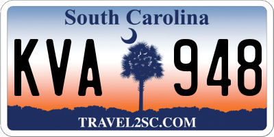 SC license plate KVA948