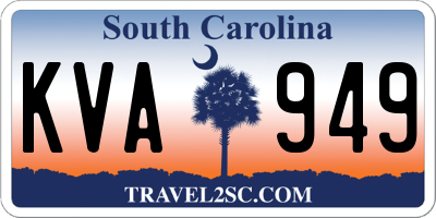 SC license plate KVA949