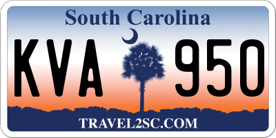 SC license plate KVA950