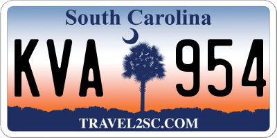 SC license plate KVA954
