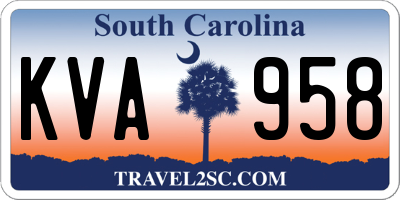 SC license plate KVA958