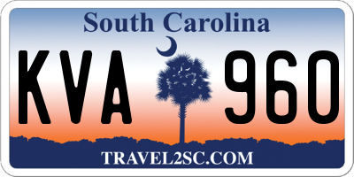 SC license plate KVA960
