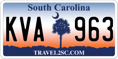 SC license plate KVA963