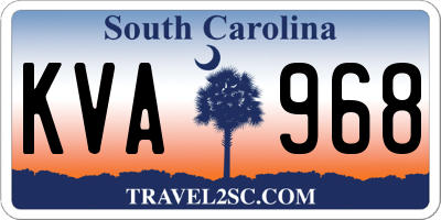 SC license plate KVA968