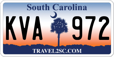 SC license plate KVA972