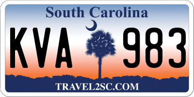 SC license plate KVA983