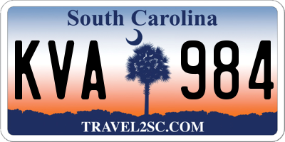 SC license plate KVA984