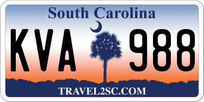 SC license plate KVA988