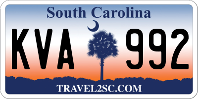 SC license plate KVA992