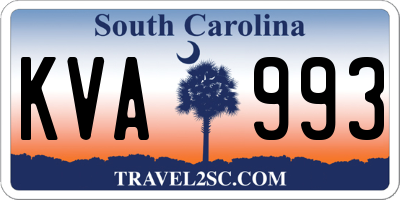 SC license plate KVA993