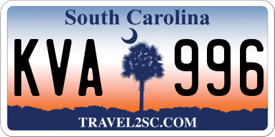 SC license plate KVA996