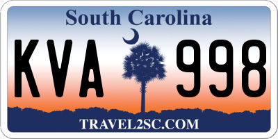 SC license plate KVA998