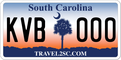 SC license plate KVB000