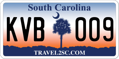 SC license plate KVB009