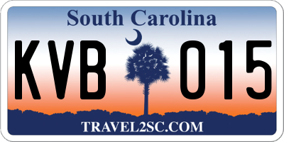 SC license plate KVB015