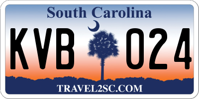 SC license plate KVB024