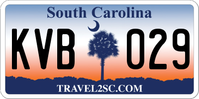 SC license plate KVB029