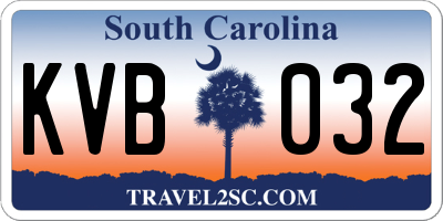 SC license plate KVB032