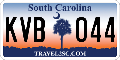 SC license plate KVB044