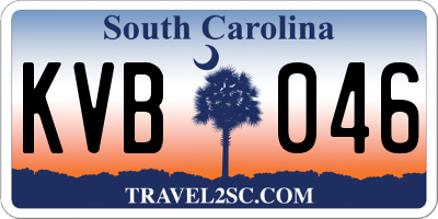 SC license plate KVB046