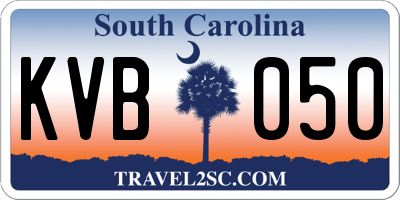 SC license plate KVB050
