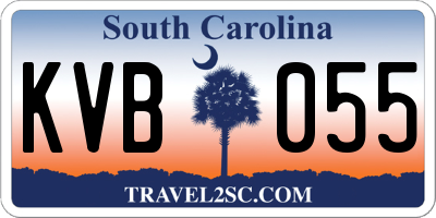 SC license plate KVB055