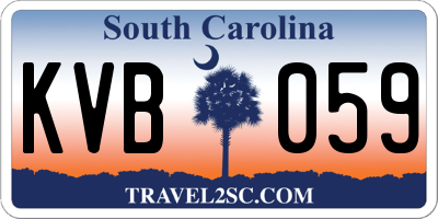 SC license plate KVB059