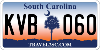 SC license plate KVB060