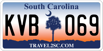 SC license plate KVB069