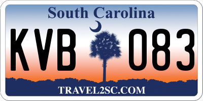 SC license plate KVB083