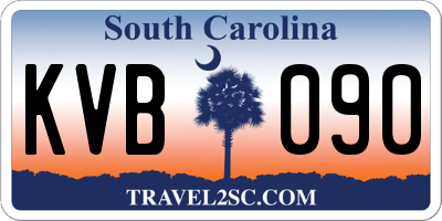 SC license plate KVB090