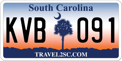 SC license plate KVB091