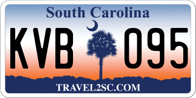 SC license plate KVB095