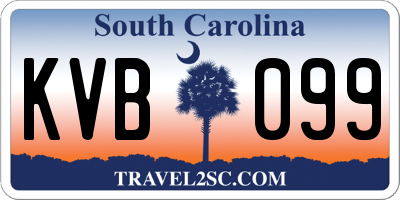 SC license plate KVB099