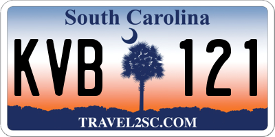 SC license plate KVB121