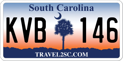 SC license plate KVB146
