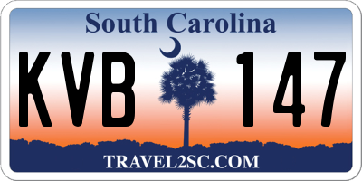 SC license plate KVB147