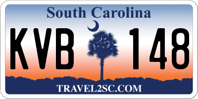 SC license plate KVB148
