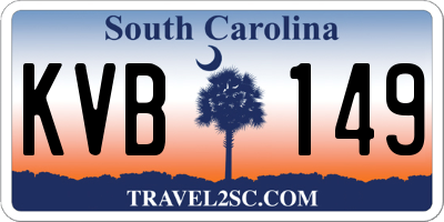 SC license plate KVB149